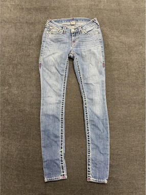 True Religion Women's Light Blue Skinny Jeans Size 25